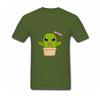 Crop Cactus Hug Pattern No Hug T Shirt Short Sleeve Custom T Shirts