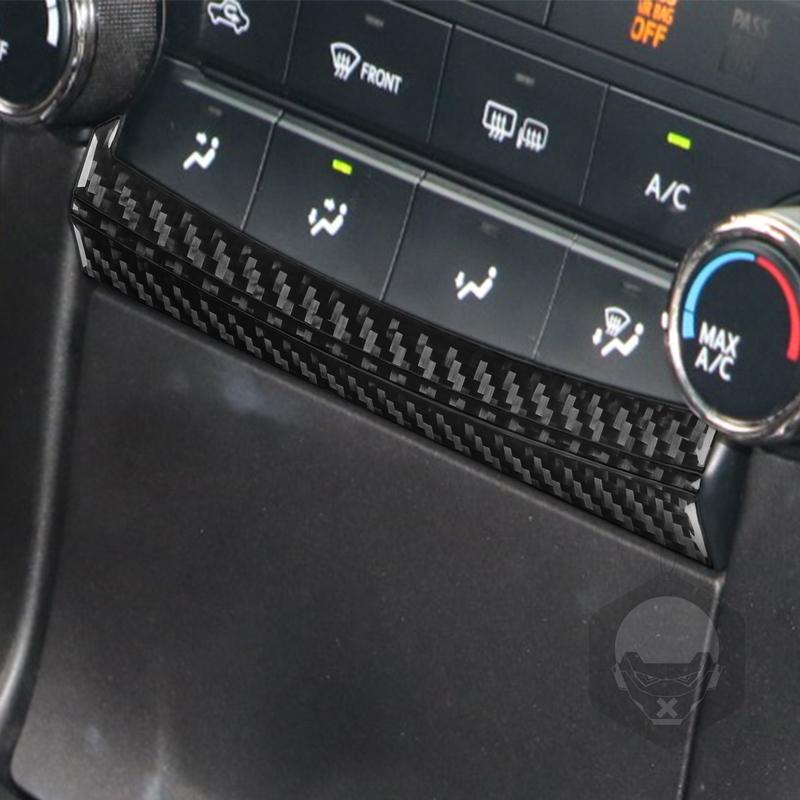 Для Toyota Camry 2015 2016 2017 Панель приборов Панель управления кондиционером Накладка-полоска Накладка из настоящего углеродного волокна Наклейки Аксессуары для интерьера автомобиля