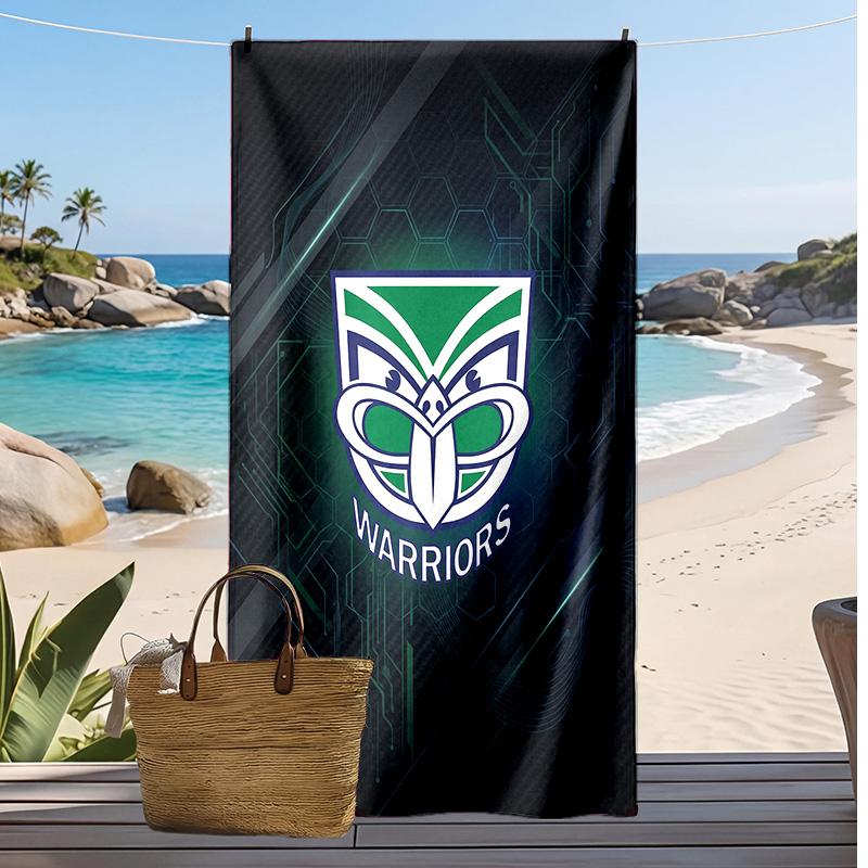 Пляжное полотенце с принтом Wigan Warriors Мягкое Портативное Быстросохнущее?Сухое полотенце для бассейна, летнего отпуска, активного отдыха на природе