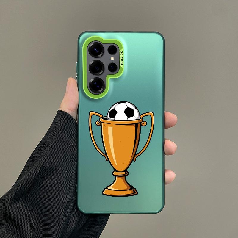 Цветной чехол для телефона для Samsung Galaxy S26 S25 S24 S23 S22 Ultra S20 S10 S21 FE 5G Plus Серебристый IMD чехол Футбол Любовь Чемпион