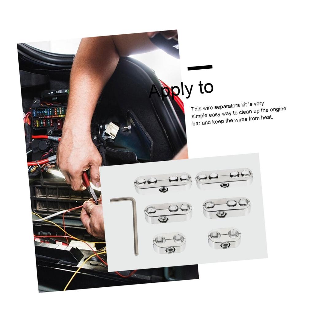 OSOLADY 1 комплект разделитель проводов гофрированная трубка автомобильный провод провод свечи зажигания разделитель держатель проводов зажигания серебристый Ab