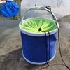 9/11/13L Multifunctional Folding Bucket with Net Outdoor Fishing Car Wash Cleaning Tool Bucket Tool Camping Outdoor Supplies