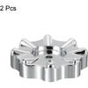 PATIKIL Round Wheel Handle, 2 Pack Faucet Handles Refrigerant Manifold Gauges Knob Square Broach Handwheel Replacement, Plastic
