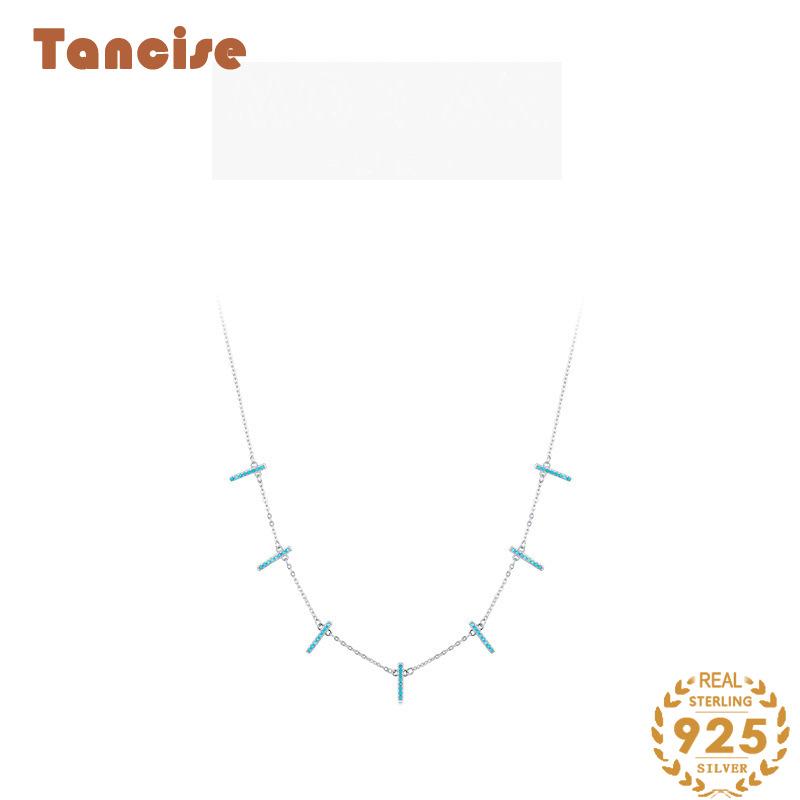 Танциз S925 стерлингового серебра Роскошное индивидуальное ожерелье с подвеской женское классическое ожерелье прилива