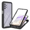 Case for Samsung Galaxy A32 5G Full Protection Shockproof Bumper Transparent Back with Built-in Screen Protector Black