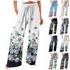 Pants For Women Flowy Summer High Waisted Wide Leg Print Pant Casual Pants