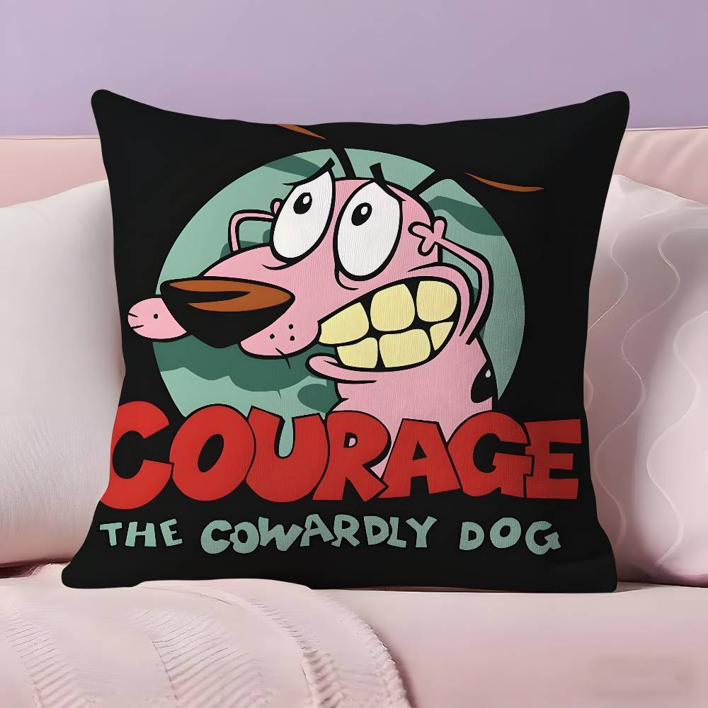 Подушка Courage The Cowardly Dog Наволочка Ультрамягкая Ткань, Приятная для Кожи Облачный Комфорт и Скрытая Молния