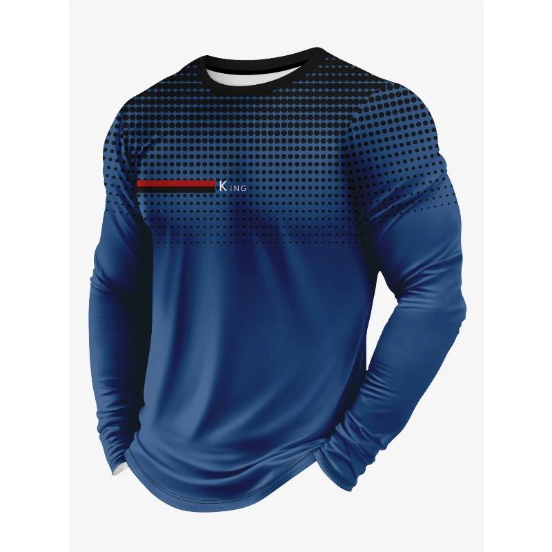 Мужские футболки с 3D-принтом, повседневные спортивные, с круглым вырезом, с длинным рукавом, дышащие, быстросохнущие, свободного кроя, уличные, для кемпинга, трендовые футболки