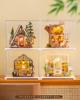 ROBOTIME Miniature Miniature DIY Miniature Dollhouse Mini Model Kit with Figures and DIY Craft Toy for Kids and Birthday Gift for Family and Home