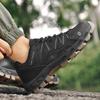 Leather Hiking Shoes Men Lace-Up Wear-resistant Outdoor Sports Men Shoes Mens Climbing Trekking Hunting Men Casual Sneakers