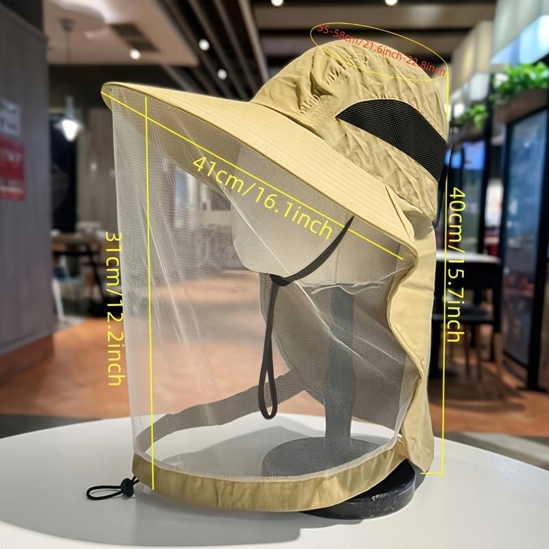 Men's and Women's Outdoor Mosquito Caps, Fishing Caps, Sun Protection Wide-brimmed Hats for Mountaineering, Face Masks and Hats