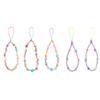 Colorful for Keys Pearl Rope Phone Case Hanging Cord Phone Lanyard Mobile Phone Chain Soft Clay