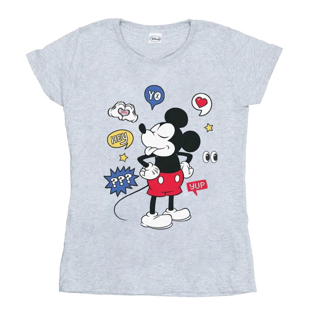 Disney Womens/Ladies Mickey Mouse Tongue Out Cotton T-Shirt