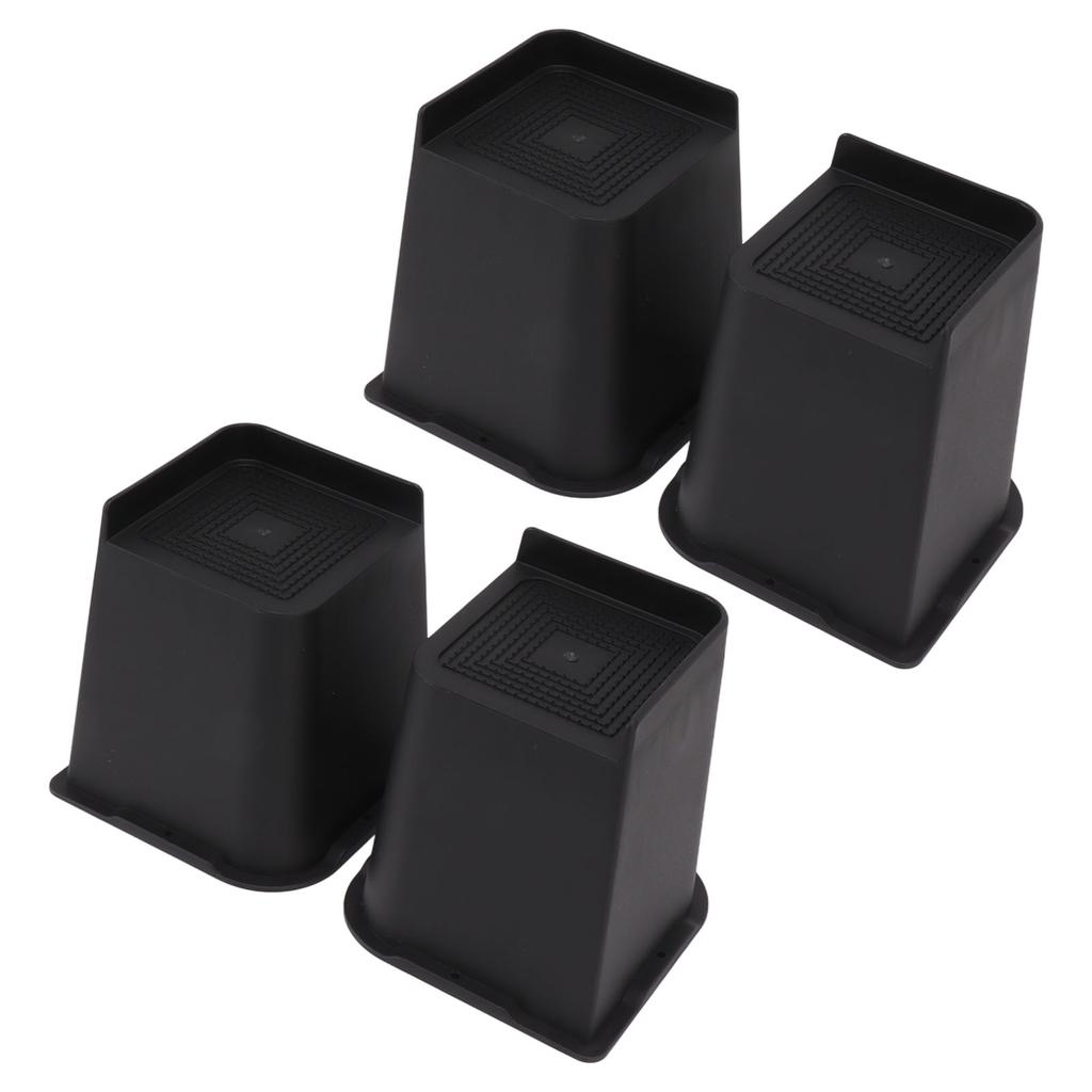 4Pcs Furniture Riser 6in Heavy Duty Slip Proof ABS Bed Rise Lift Block for Chair Sofa