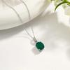Простой дизайн, новые серьги с натуральным зеленым агатом, кулон, ожерелье, комплект ювелирных изделий из стерлингового серебра 925 пробы, женские изысканные ювелирные изделия, повседневная одежда