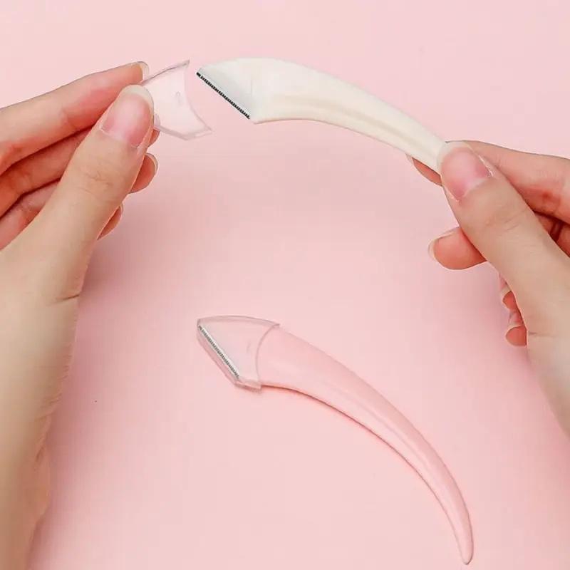 Набор триммеров для бровей, изогнутая бритва для бровей, ножницы для бровей с расческой, удобные и простые в использовании бьюти-инструменты для начинающих