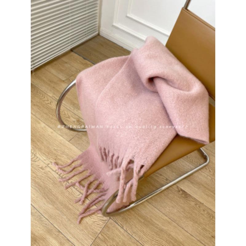 Thickened Warm Scarf Women's Winter Versatile Wool Scarf Soft Waxy Lengthened New Shawl Sense of Quality
