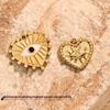 Геометрический кулон-сердце из нержавеющей стали и мини-глаз, аксессуары для изготовления украшений DIY