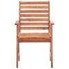 Garden Dining Chairs 3 pcs with Cushions Solid Acacia Wood