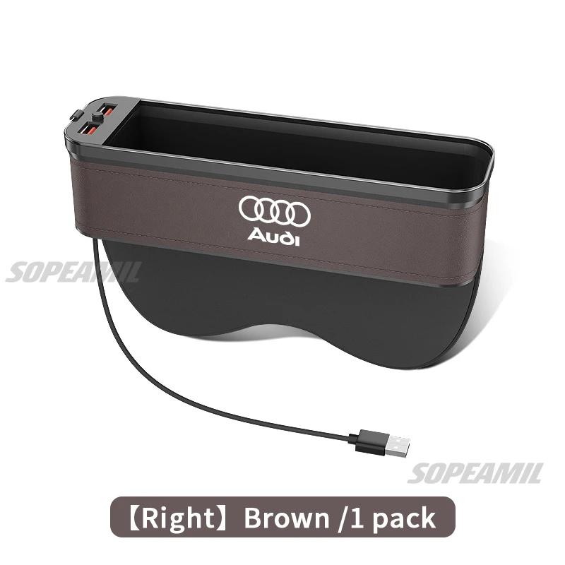 s5 A3 A4 A5 A6 A7 A8 RS3 RS4 RS5 RS6 S3 S4 S5 S6 Q3 Q5 Q7 Q8 Car Seat Gap Slot Crevice Storage Box With USB Charging Organizer5s