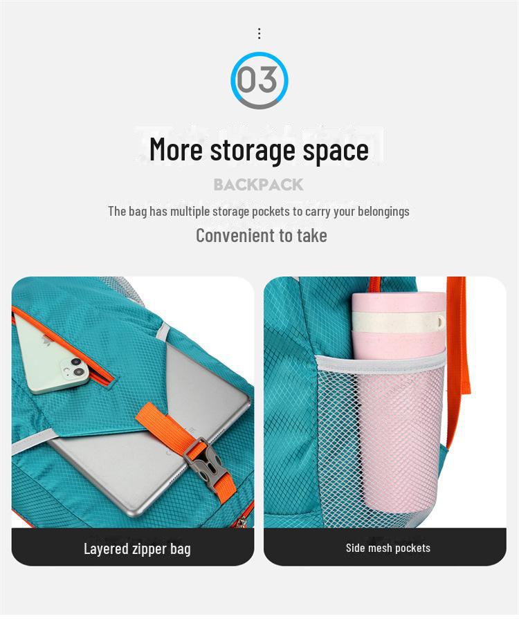 Женский водонепроницаемый рюкзак для активного отдыха на открытом воздухе — складной, легкий, вместительный дорожный рюкзак