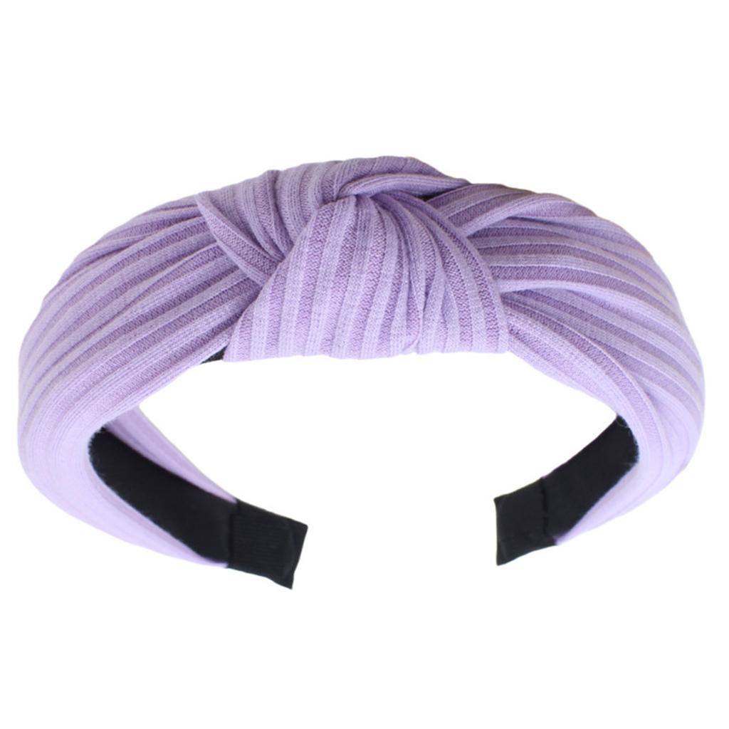 Knotted Headband for Women Fashion Knitted Fabric Hairhoop High Skull Wide Headband for Face Washing and Daily Skincare