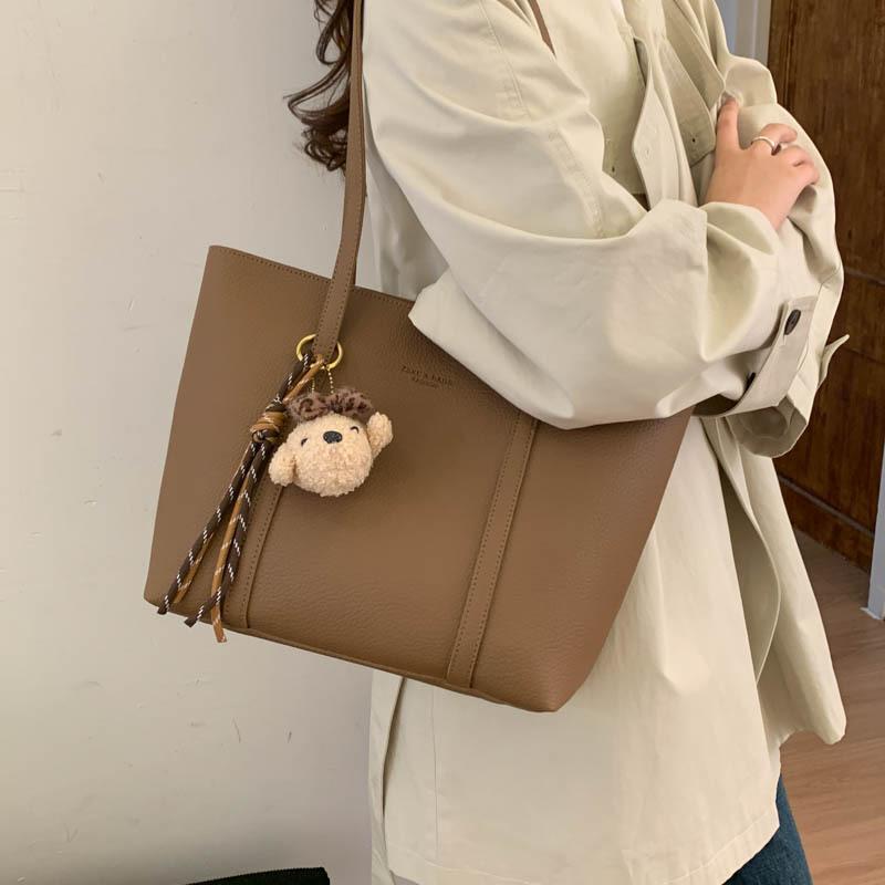 Simple casual work commuter tote bag 2025 new Korean version ins versatile high-end temperament women's shoulder bag