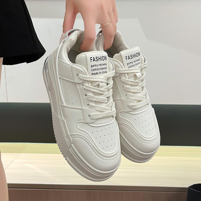 Popular little white shoes women's sports shoes 2024 new women's shoes versatile platform ins trendy niche casual board shoes