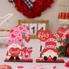 Valentine's Day Heart-shaped Pattern Romantic Crafts Decorative Gift DIY Wood Ornament Alphabet Board Creative Decorations