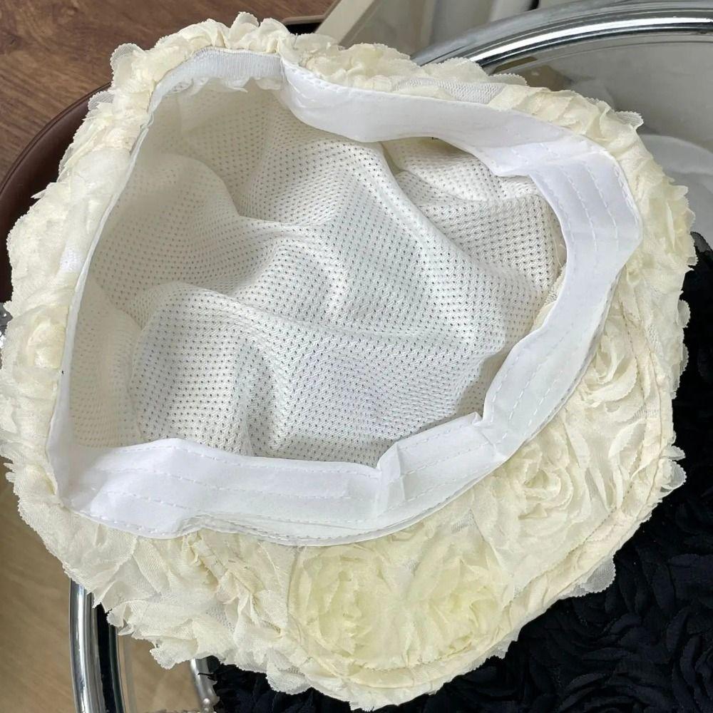 Корейская тонкая шапка-бини Весна Лето Шапка художника-маляра Новые береты с розовым цветком