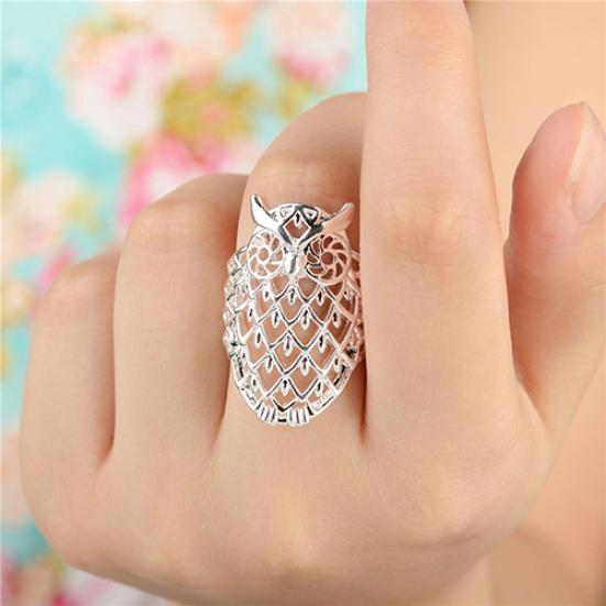 Женское кольцо с полым пальцем в форме совы, довольно милые аксессуары, подарок