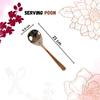 Stainless Steel and Copper Made Serving Spoon Set Metal Kitchen Dining and Cutlery | Steel and Copper Metalic Finish