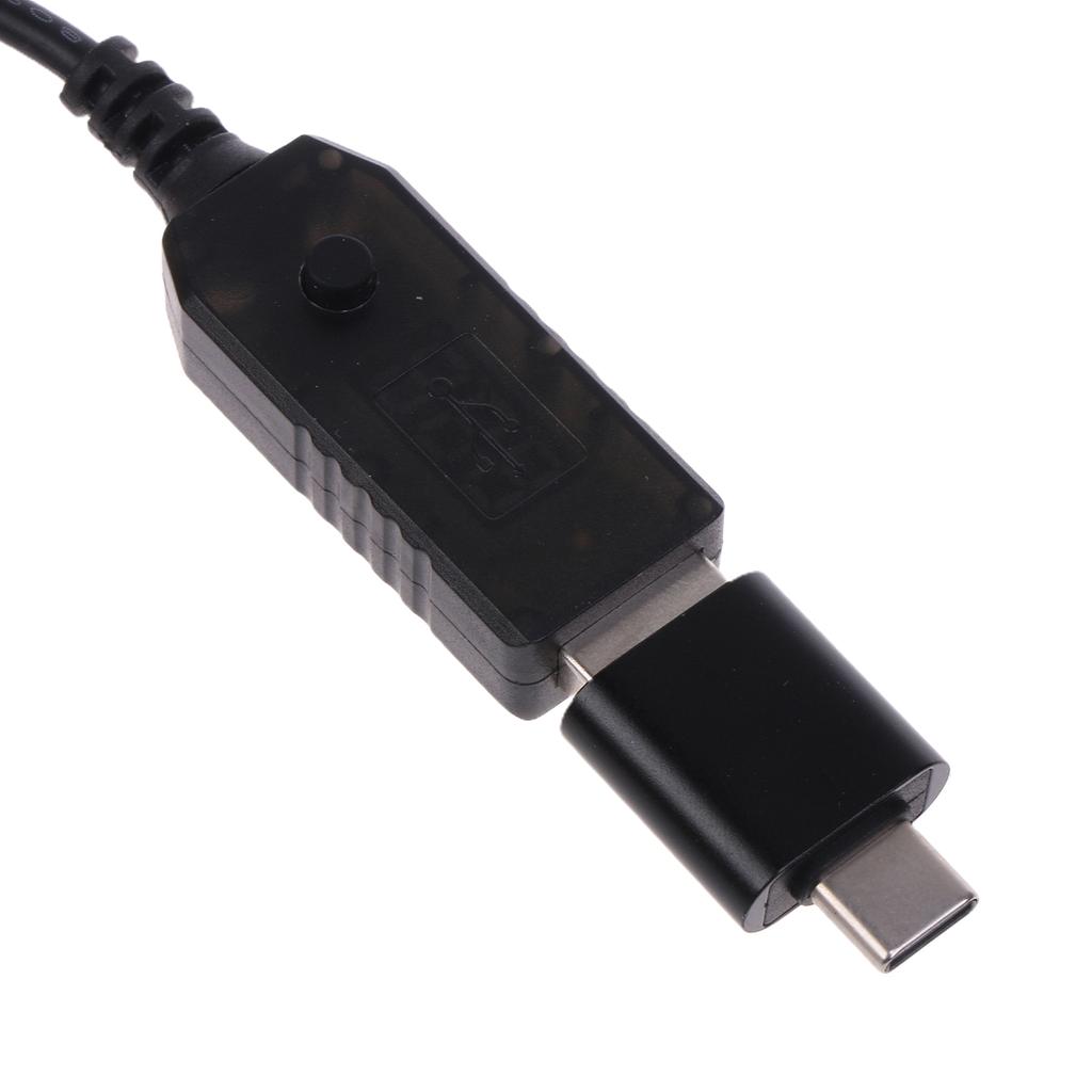 Универсальный кабель USB Type-C PD QC3.0 к 5 В-12 В с регулируемым напряжением, повышающий напряжение, кабель питания 5,5x2,1 мм для WiFi-роутера, светодиодной ленты