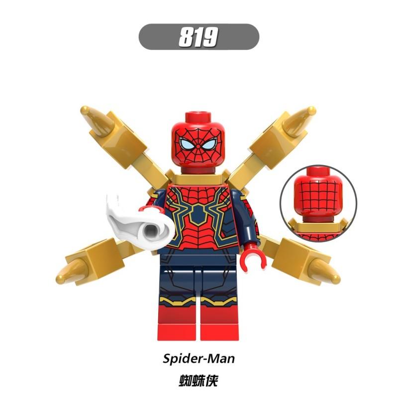 Lego Hulk Outrider Iron Man Thor Spiderman Thanos Avengers Minifigures Building Blocks Toys