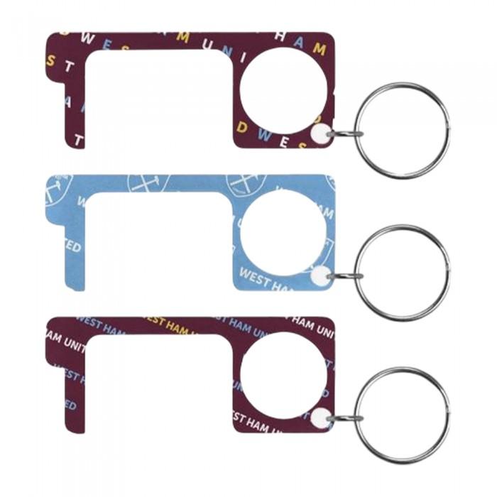 West Ham United FC No Touch Keyring (Pack of 3)