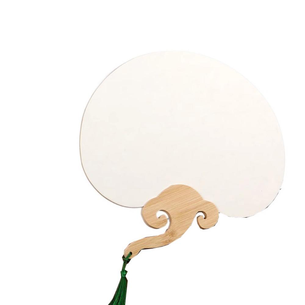 5Pcs Double-side Blank Paper Fan DIY Painting Hand Painting Graffiti Fans  Lacquer Fan