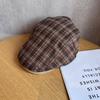 Ретро Клетчатый Модный Узор Женский Повседневный Берет Для Осени Зимы И
