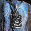 Ganesha Elephant God Necklace Powerful Amulet Hinduism Men Women Charming Stainless Steel Pendant Chain Jewelry Vintage Accessories Gifts
