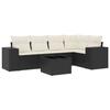 VidaXL Salon de Jardin avec Coussins 6 pcs, Canapés de Terrasse, Ensemble de Meubles de Patio, Mobilier d'Extérieur, Noir 3222535