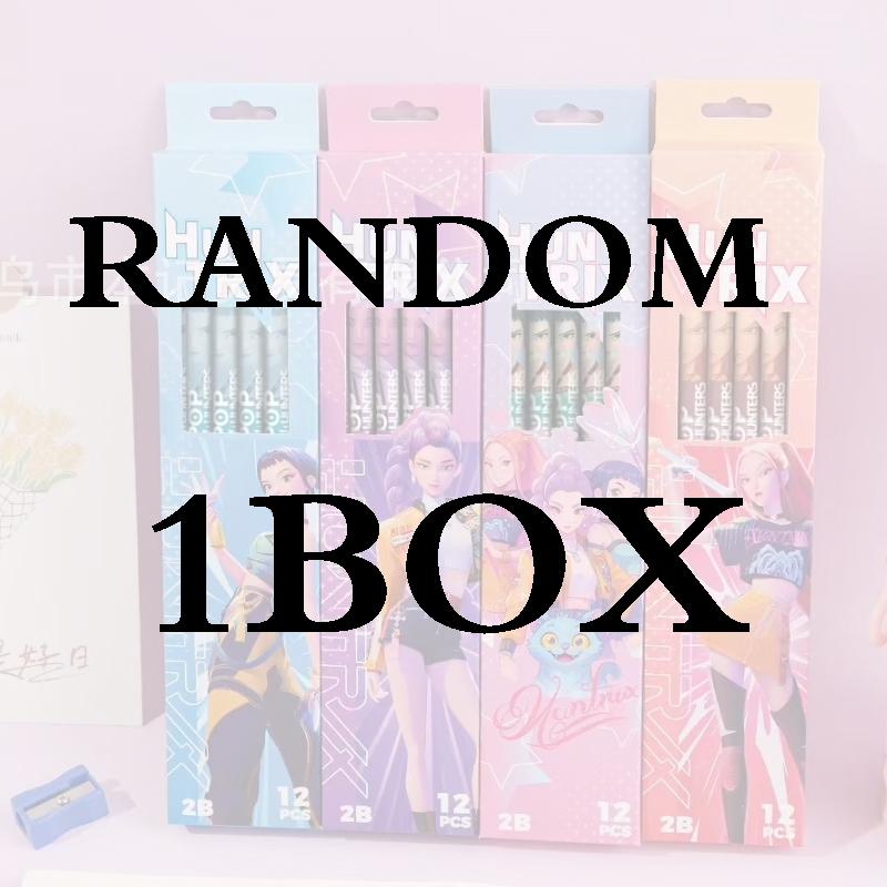 Kpop Demon Hunters Pencils Kawaii Anime Cartoon Serie Lovely Boxed Pencil Student Learning Stationery Pencil Birthday Gift 12pcs