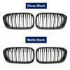 Car Front Bumper Grilles Kidney Racing Grill For BMW 1 Series F20 F21 LCI 120i 2016 2017 Double Slat Replacement Grille