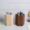 Desktop Storage Wooden Pen Holders INS Style Large Capacity Pen Holder Box Multifunctional Wooden Pencil Organizer