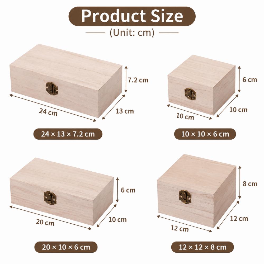 Vintage Gift Packaging Boxes Wooden Wood Storage Box Wooden Organizer Case Jewelry Collection