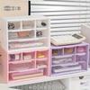 Six-compartment Drawer Storage Box, Drawer Bead Small Jewelry Storage Box, Plastic Storage Box, Convenient and Lightweight