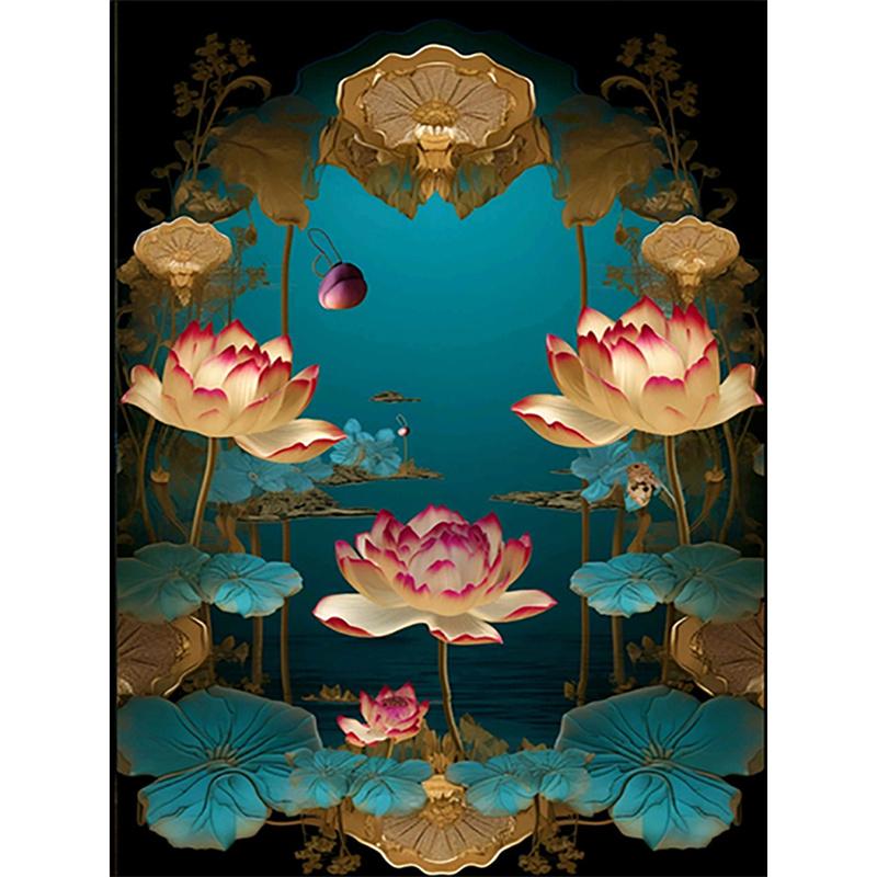 5D DIY Алмазная картина Цветочный пейзаж Алмазная вышивка Картина Полная круглая Алмазная мозаика DIY Стразы Домашний декор Подарки