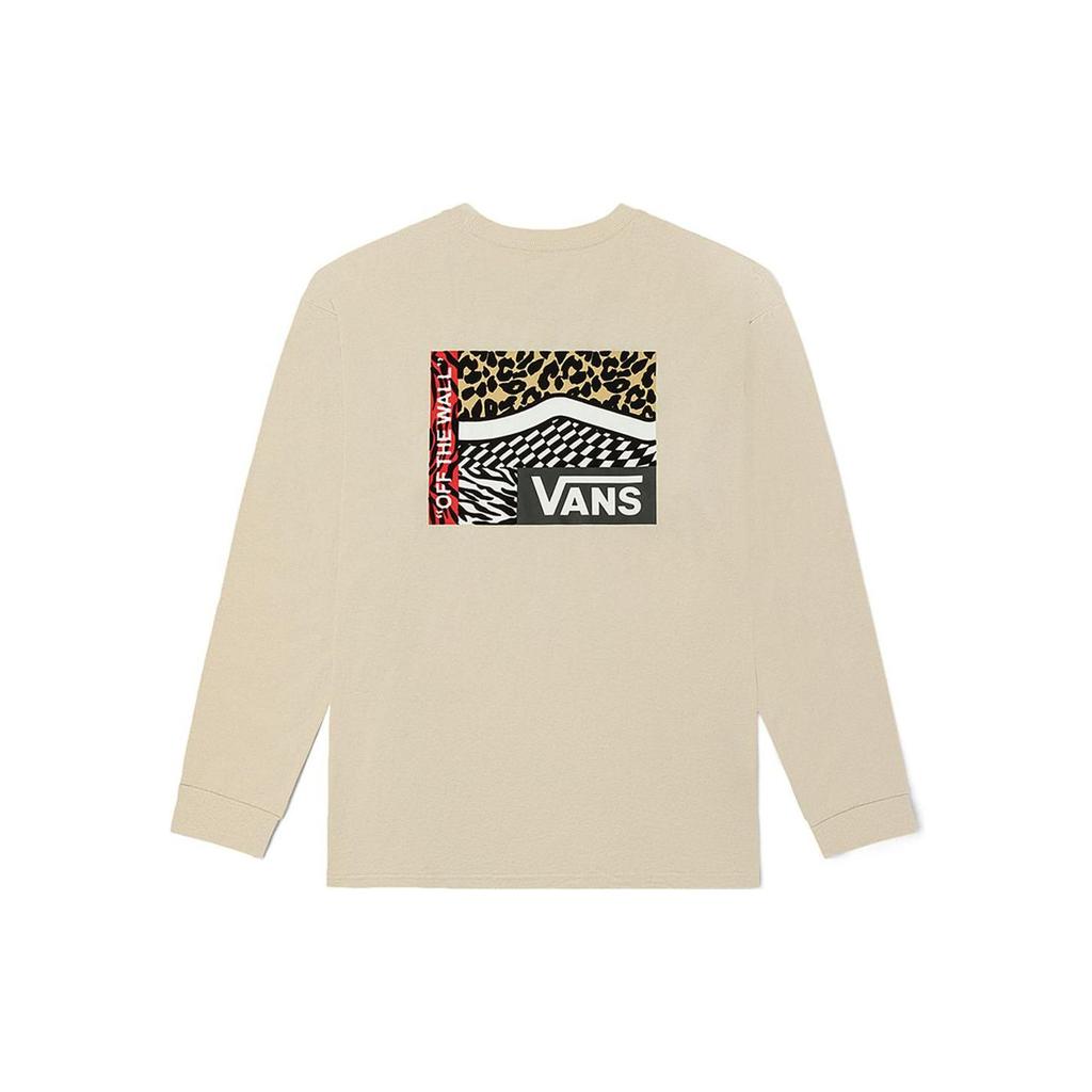 Vans Футболка с круглым вырезом и длинными рукавами, бежевый цвет, унисекс VN0A7YJK2N1