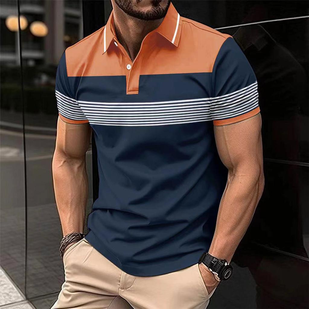 Men's Summer Leisure Culture Breathable Short Sleeved Shirt Top