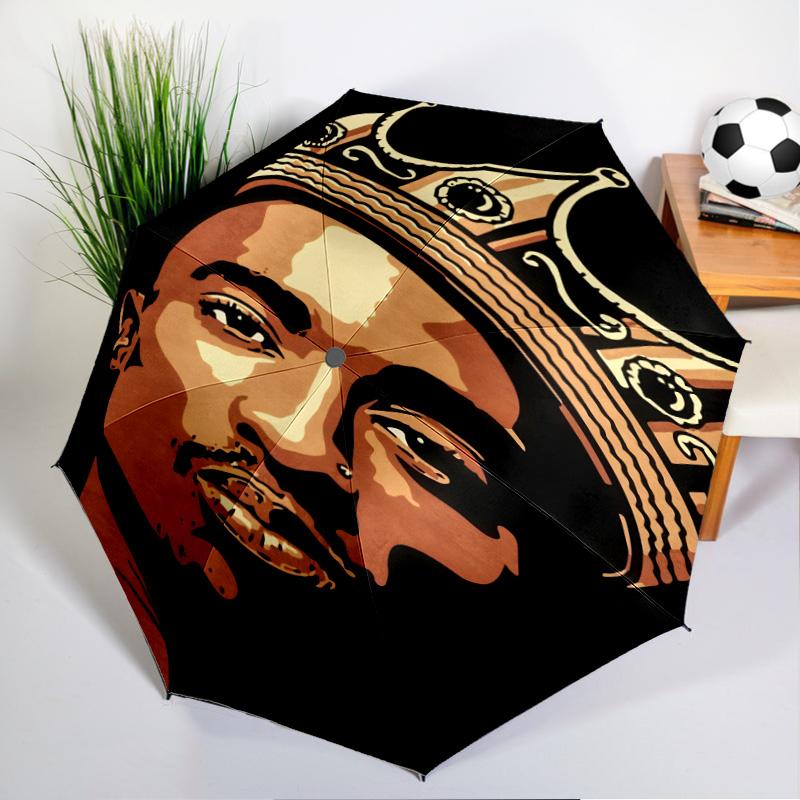 Rap Legend In Blue Umbrella Folding umbrella, automatic umbrella 8-Frame for Travel, camping Use Gift for Halloween Christmas