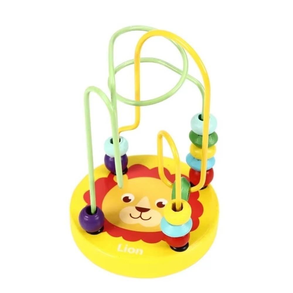 Colorful Cartoon Small Beaded Toys Wooden Bead Maze Toy New Roller Coaster Educational Circle Toy