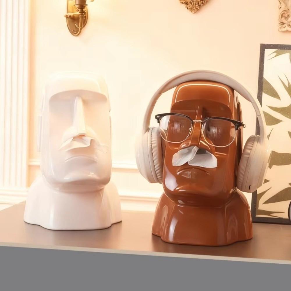 Creative Paper Towel Container Stone Statue Headphone Holder Sunglasses Storage Rack  Household